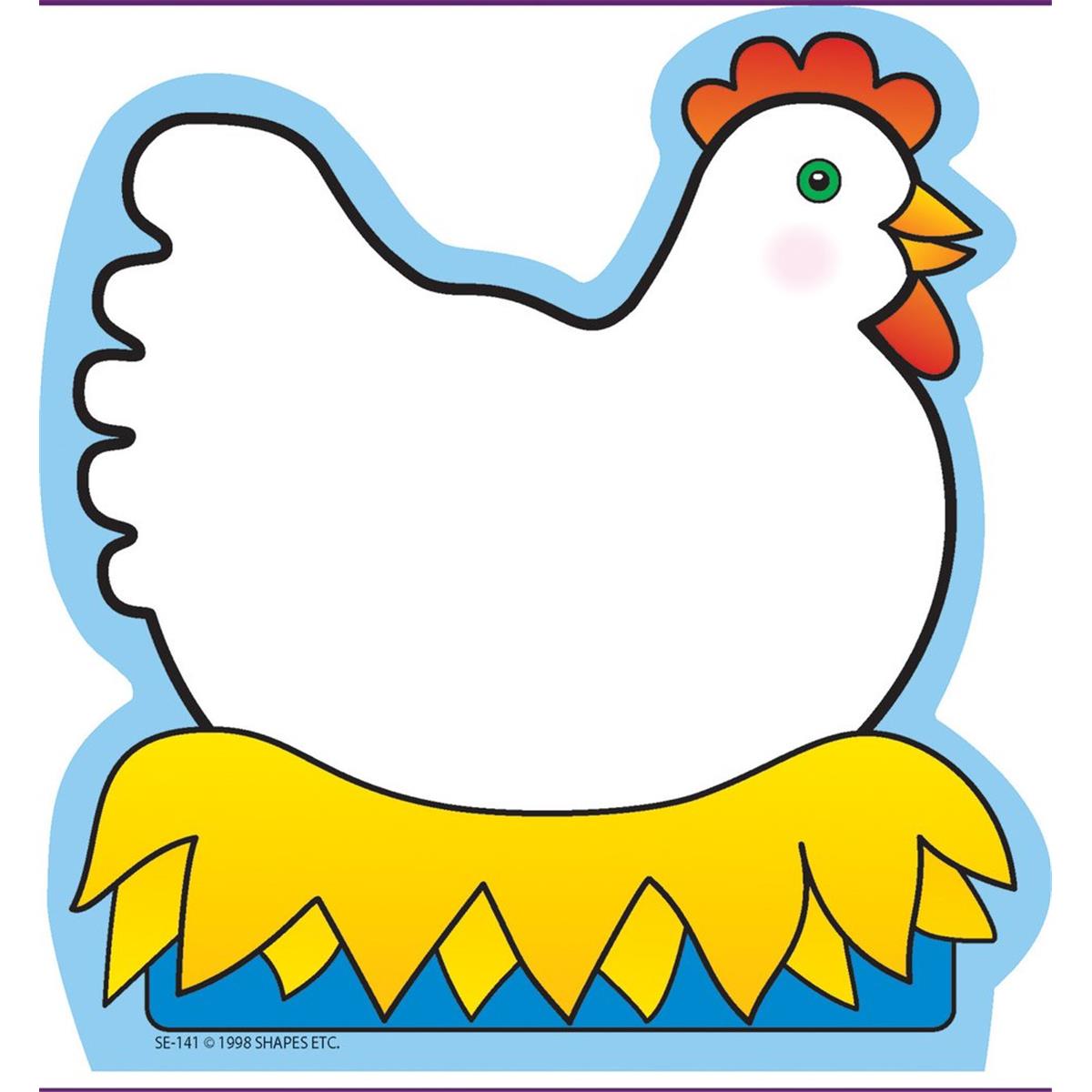 SE-0141 9 x 6 in. Large Notepad, Hen - 50 Sheets per Pack