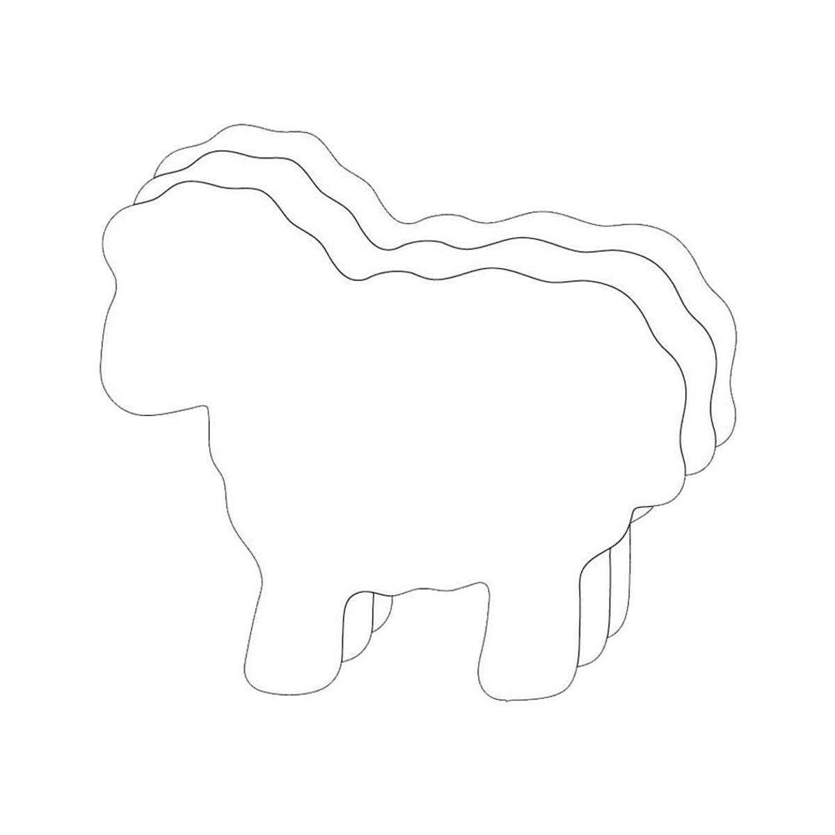 SE-0263 4.5 x 4 in. Small Single Color Creative Cut-Out, Sheep & Lamb - 31 Sheets per Pack