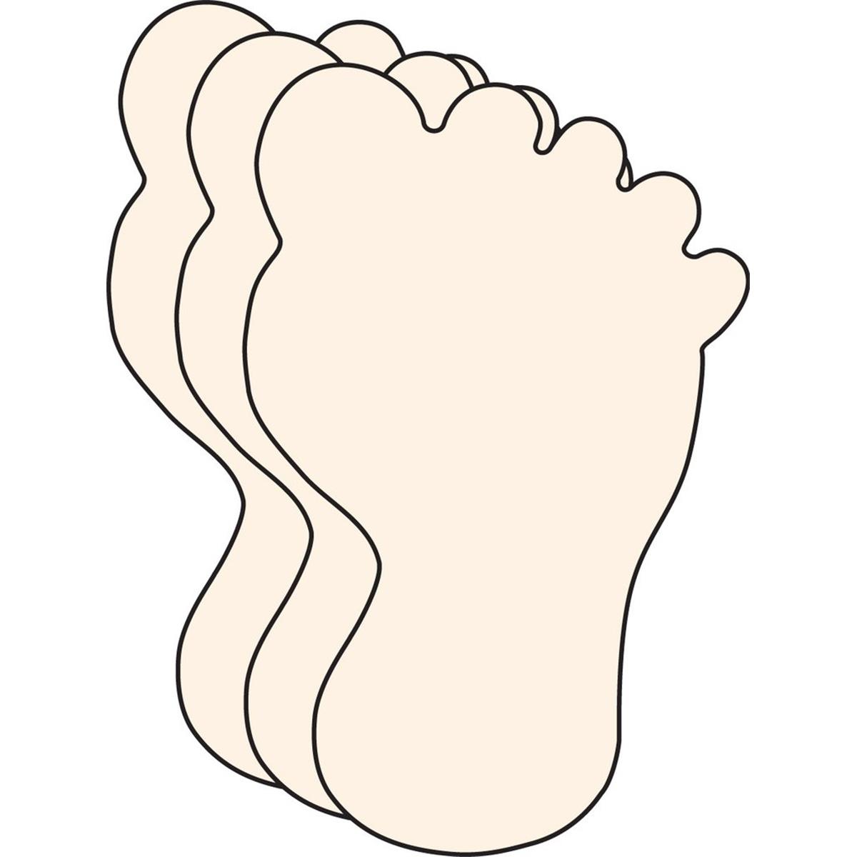 SE-0267 4.5 x 4 in. Small Single Color Creative Cut-Out, Foot - 31 Sheets per Pack