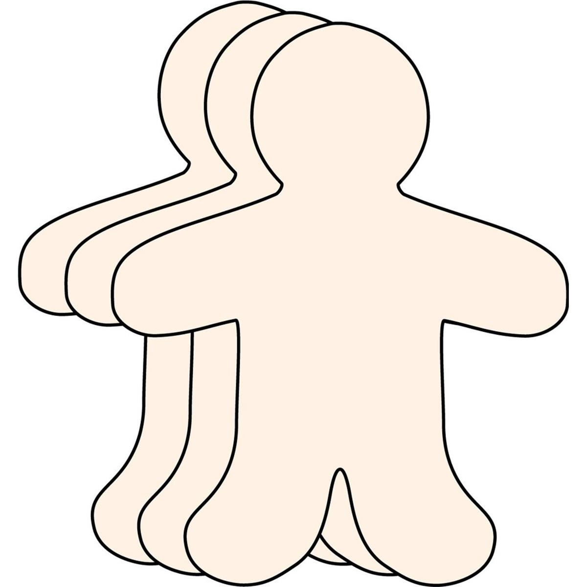 4.5 x 4 in. Small Single Color Creative Cut-Out, Person - 31 Sheets per Pack