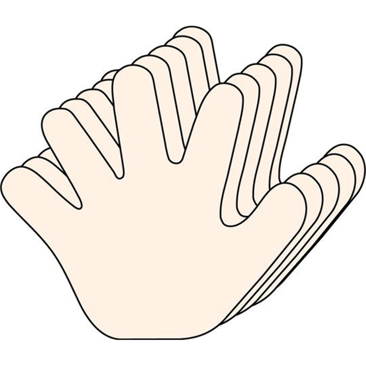 SE-0273 4.5 x 4 in. Small Single Color Creative Cut-Out, Hand - 31 Sheets per Pack