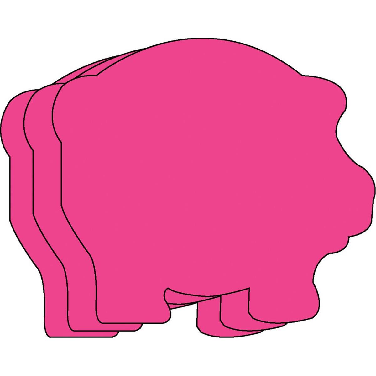 SE-0275 4.5 x 4 in. Small Single Color Creative Cut-Out, Pig - 31 Sheets per Pack