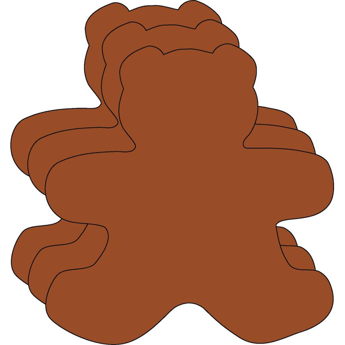 SE-0277 4.5 x 4 in. Small Single Color Creative Cut-Out, Teddy Bear - 31 Sheets per Pack