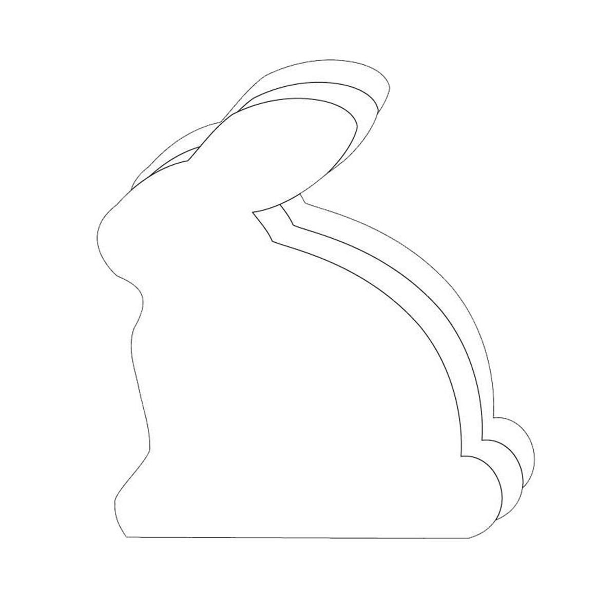 SE-0279 4.5 x 4 in. Small Single Color Creative Cut-Out, Rabbit - 31 Sheets per Pack