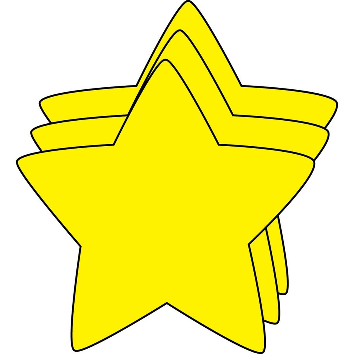 SE-0282 4.5 x 4 in. Small Single Color Creative Cut-Out, Star - 31 Sheets per Pack