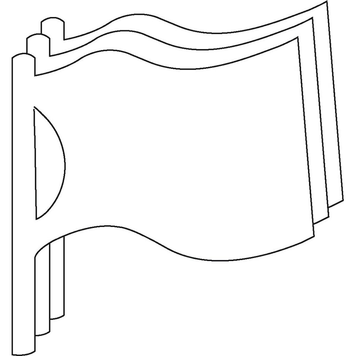 SE-0283 4.5 x 4 in. Small Single Color Creative Cut-Out, Flag - 31 Sheets per Pack