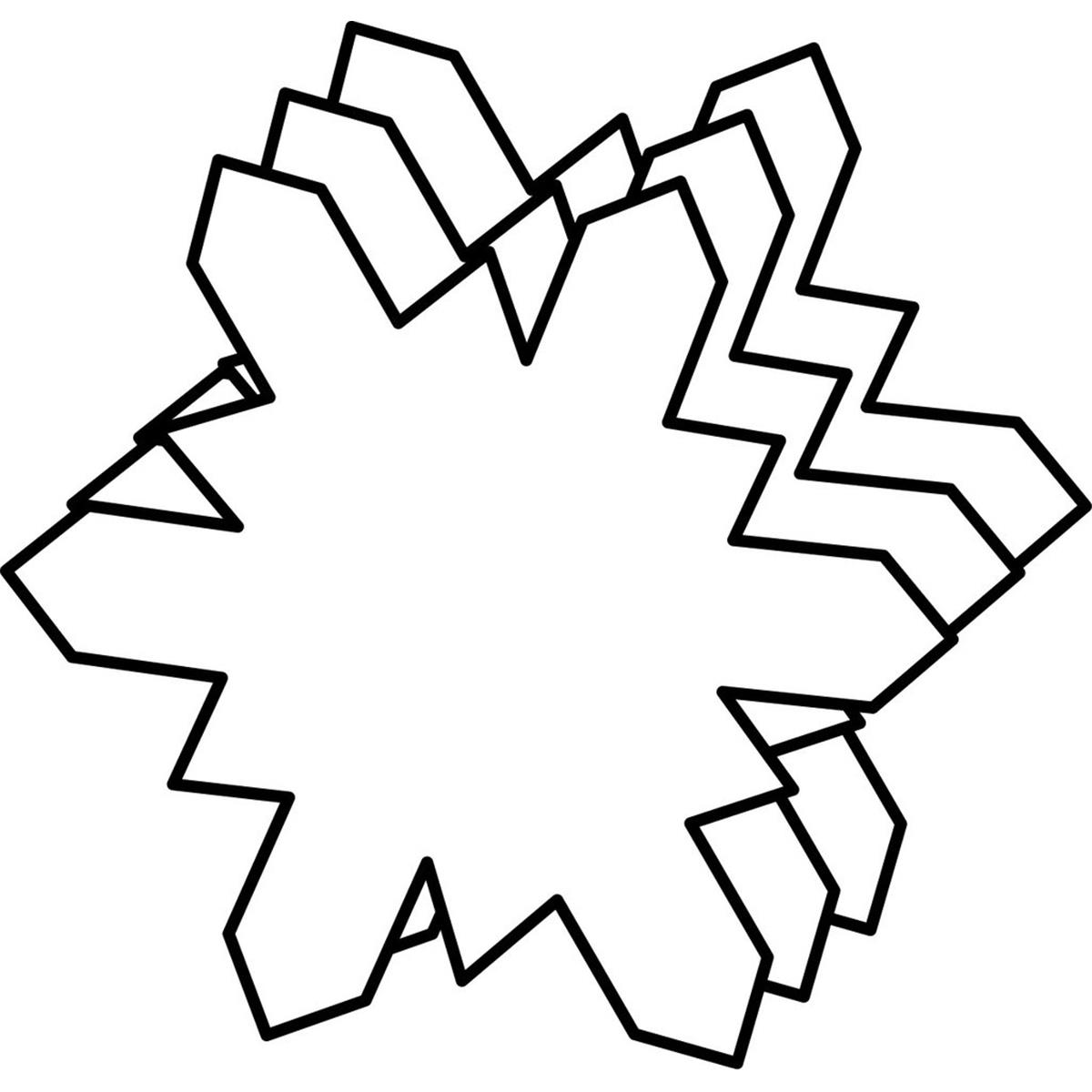 SE-0290 4.5 x 4 in. Small Single Color Creative Cut-Out, Snowflake - 31 Sheets per Pack