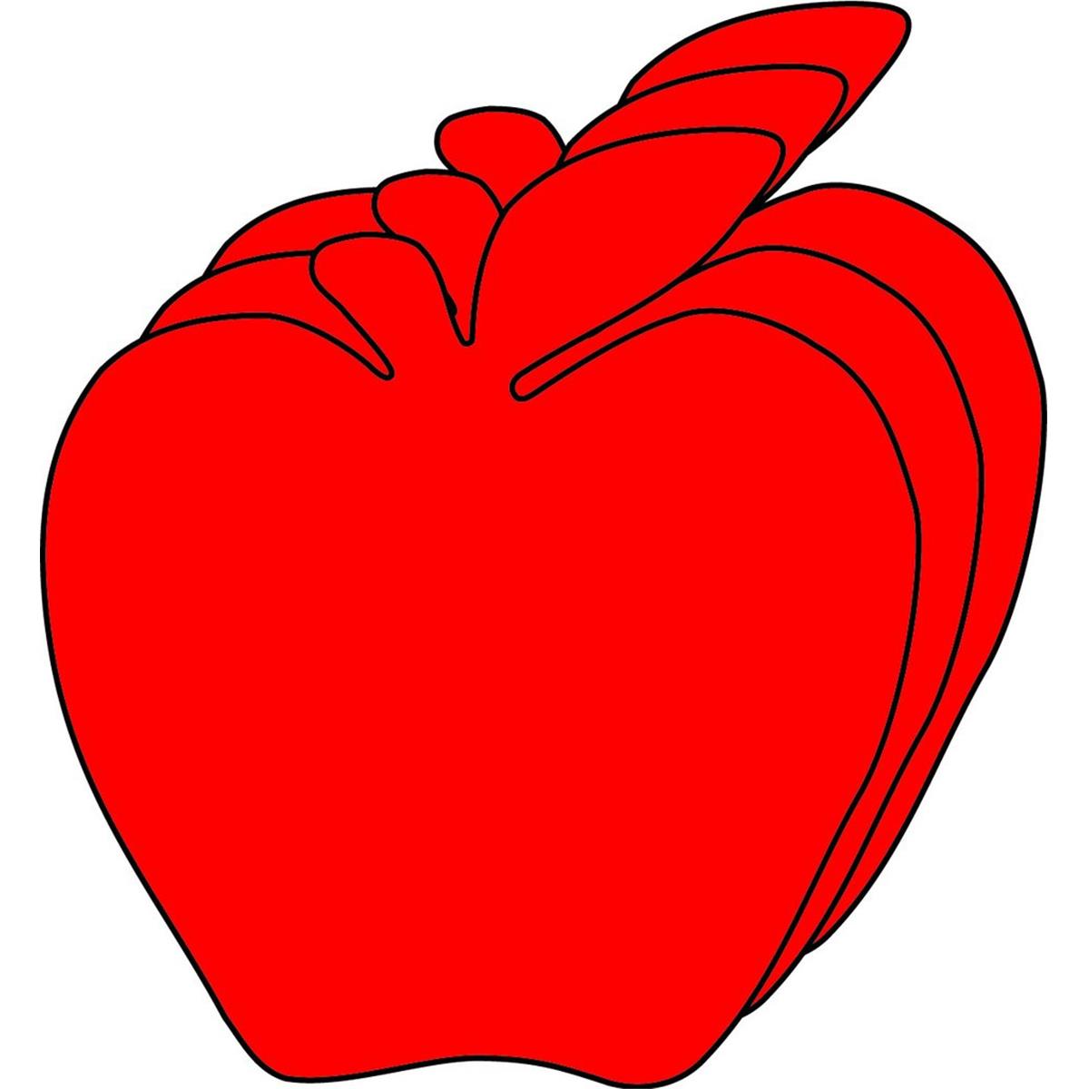 SE-0297 4.5 x 4 in. Small Single Color Creative Cut-Out, Red Apple - 31 Sheets per Pack