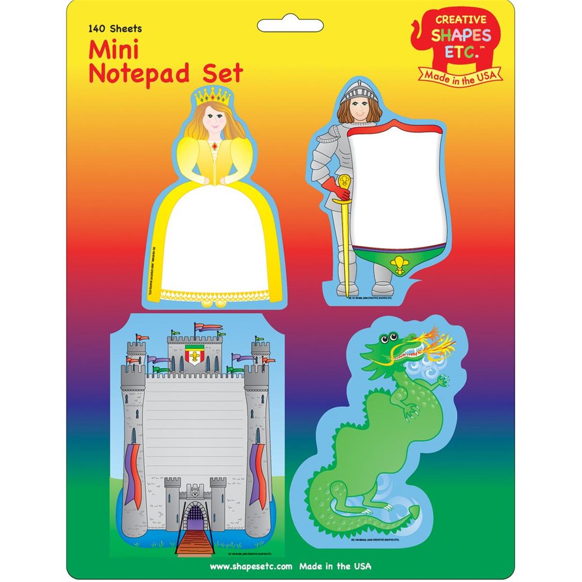 SE-0307 4.5 x 4 in. Mini Notepad Set, Medieval - 140 Sheets per Pack