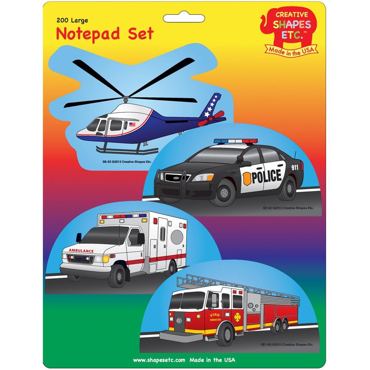SE-0308 9 x 6 in. Large Notepad Set, Rescue - 200 Sheets per Pack