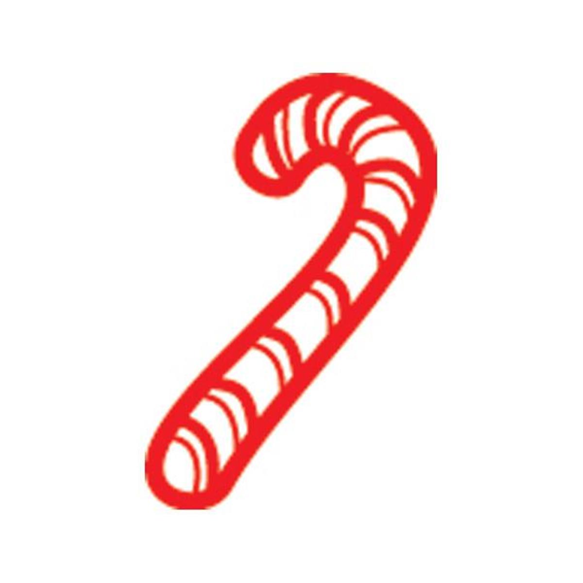 Picture of Creative Shapes Etc SE-0460 0.5 x 0.5 in. Incentive Stamp - Candy Cane