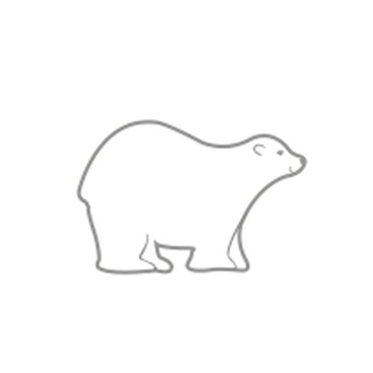 SE-0515 0.5 x 0.5 in. Incentive Stamp Hat Sled - Polar bear