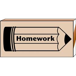 Picture of Creative Shapes Etc SE-0546 1.5 x 2 in. Teachers Stamp - Homework