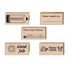 Picture of Creative Shapes Etc SE-0549 1.5 x 2 in. Teachers Helper Stamp Set - 5 Count