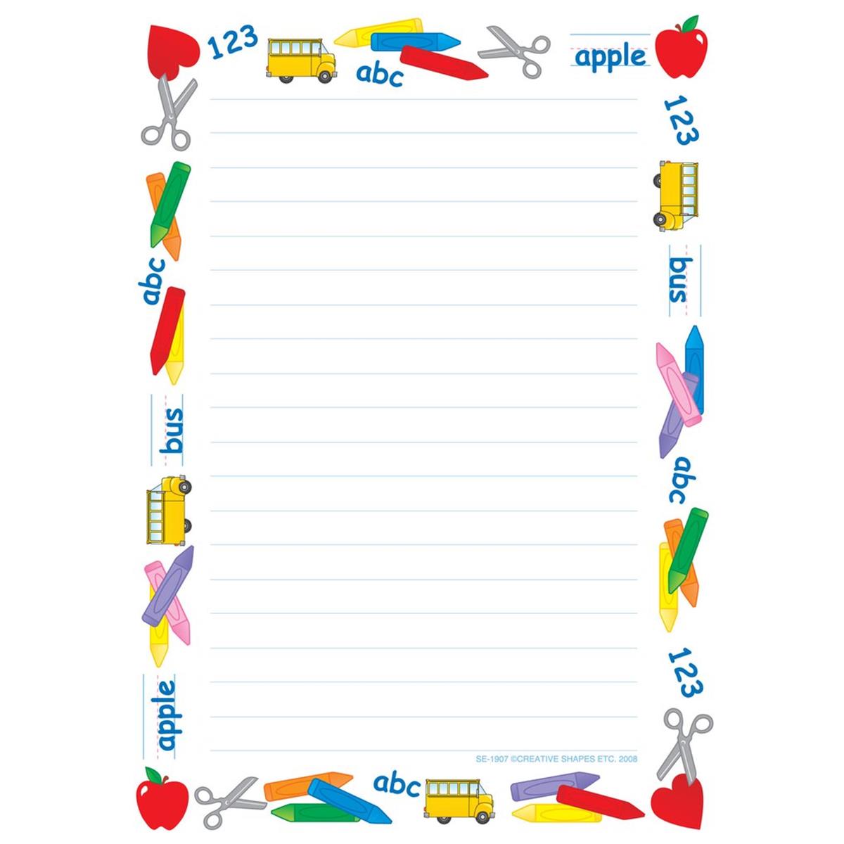 SE-1907 9 x 6 in. Large Lined Notepad, School Time - 50 Sheets per Pack