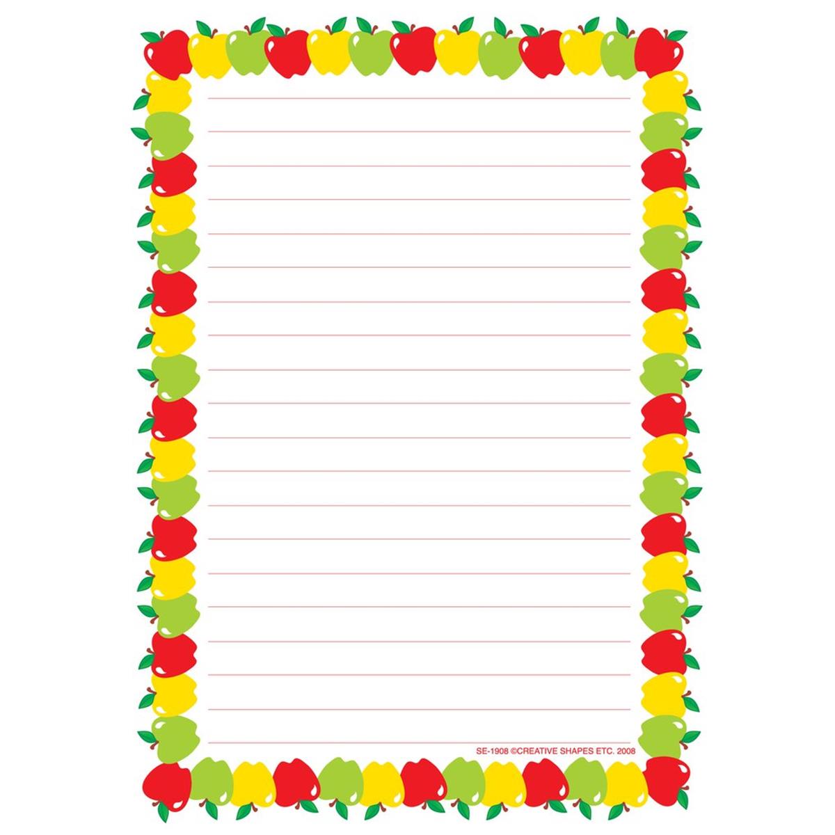 SE-1908 9 x 6 in. Large Lined Notepad, Apple - 50 Sheets per Pack