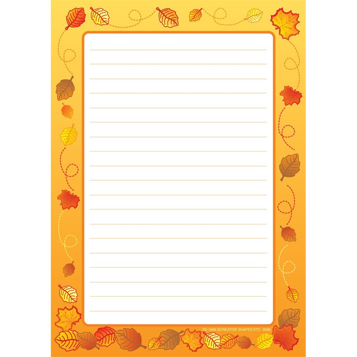 SE-1909 9 x 6 in. Large Lined Notepad, Leaves - 50 Sheets per Pack