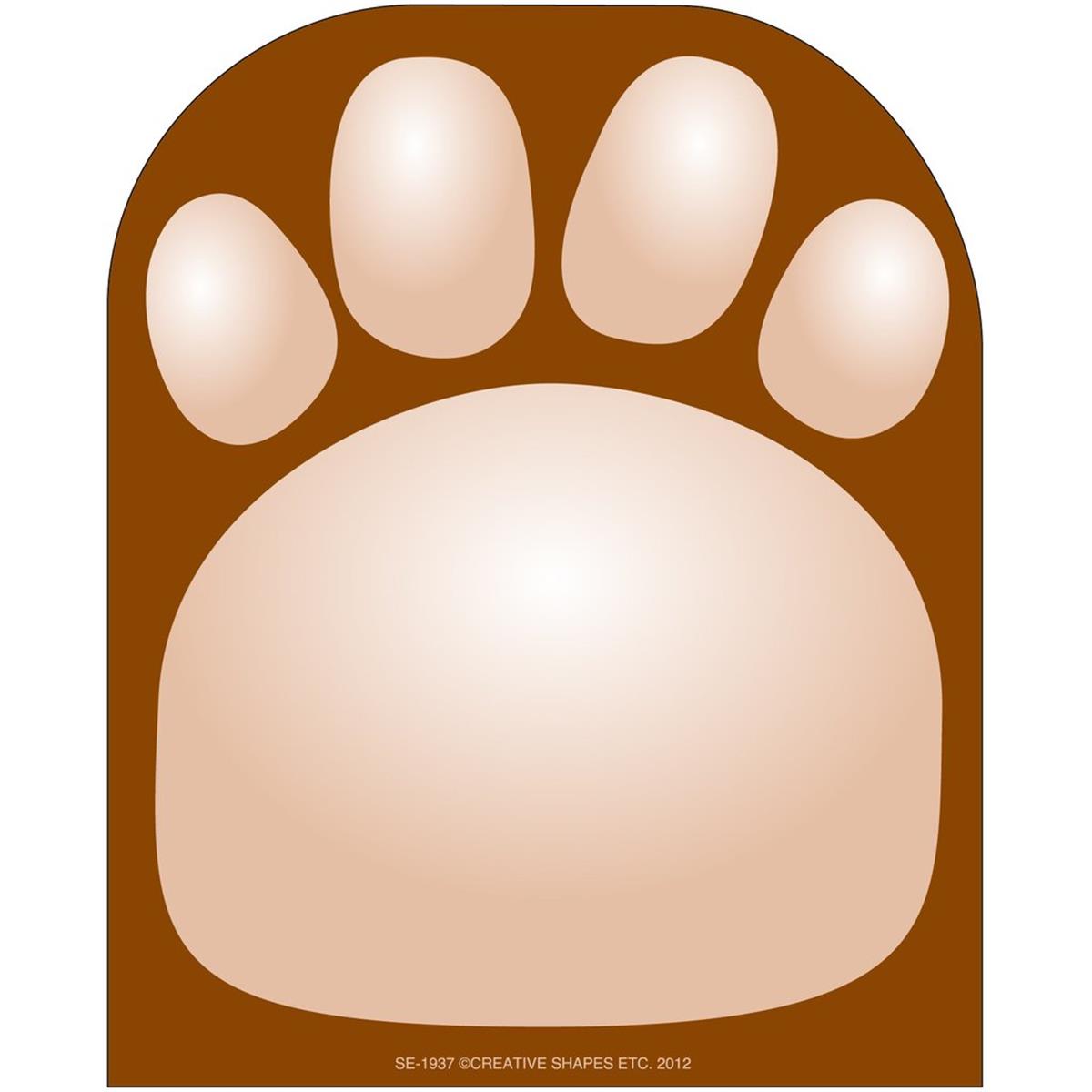 SE-1937 9 x 6 in. Large Notepad, Paw Print - 50 Sheets per Pack