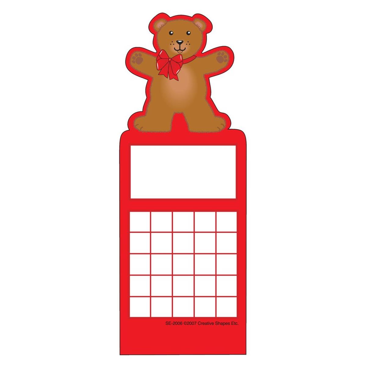 Picture of Creative Shapes Etc SE-2006 3 x 9 in. Personal Incentive Chart&#44; Bear - 24 Sheets per Pack