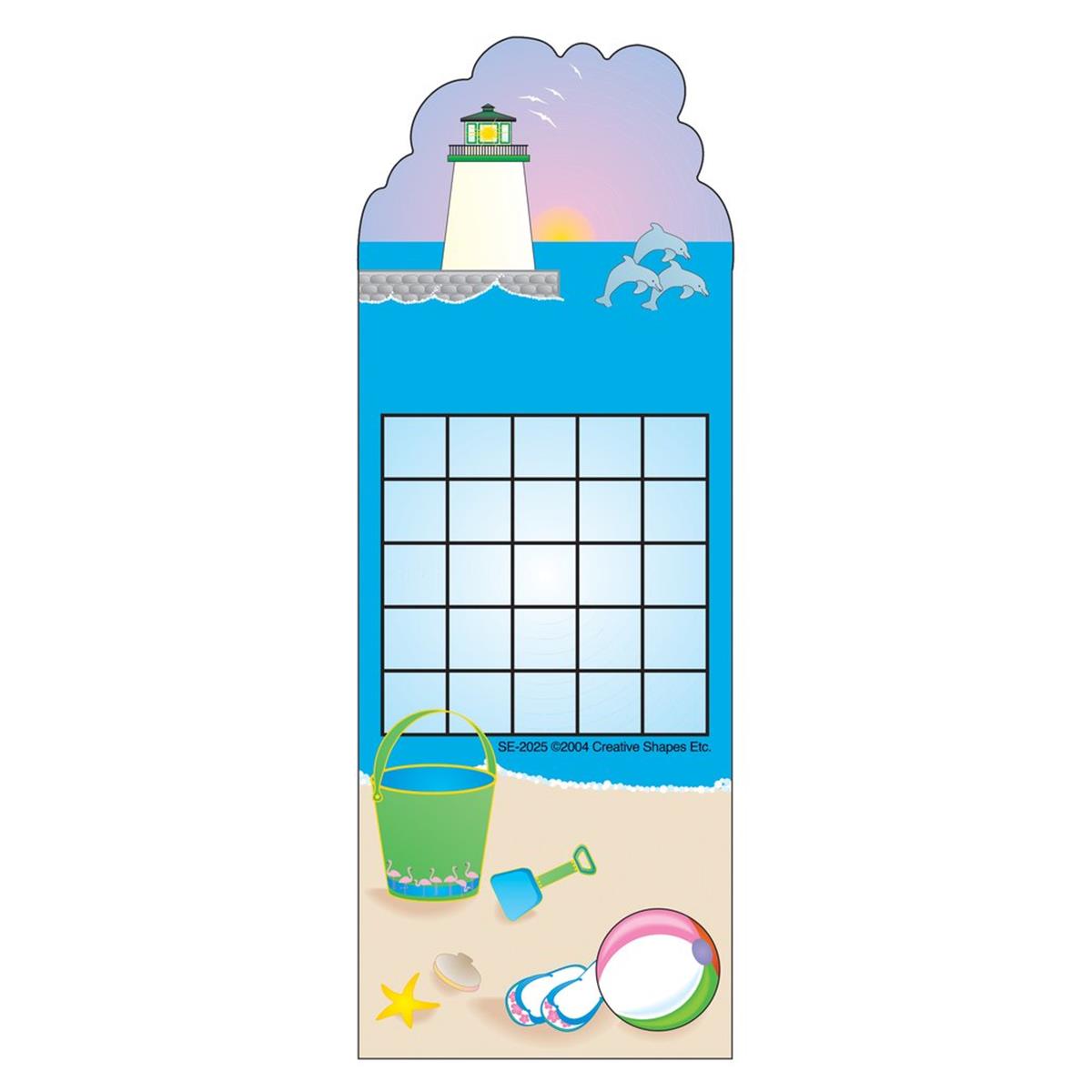 Picture of Creative Shapes Etc SE-2025 3 x 9 in. Personal Incentive Chart&#44; Beach - 24 Sheets per Pack