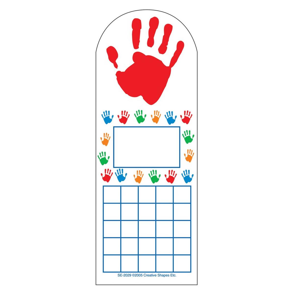 Picture of Creative Shapes Etc SE-2029 3 x 9 in. Personal Incentive Chart&#44; Hands - 24 Sheets per Pack