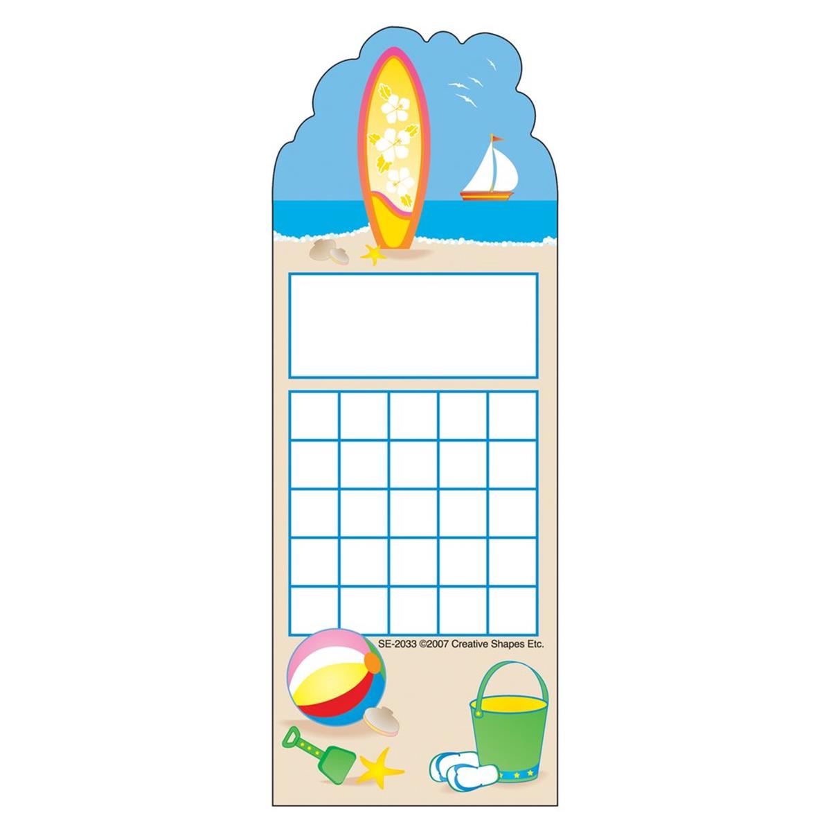 Picture of Creative Shapes Etc SE-2033 3 x 9 in. Personal Incentive Chart&#44; Surfs Up - 24 Sheets per Pack