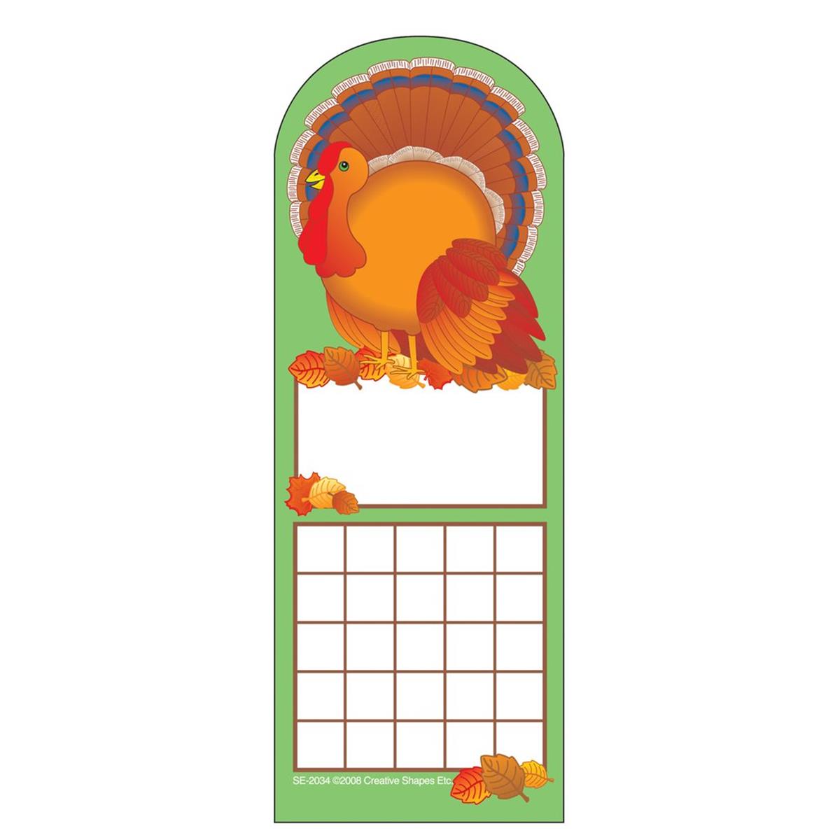 Picture of Creative Shapes Etc SE-2034 3 x 9 in. Personal Incentive Chart&#44; Turkey - 24 Sheets per Pack