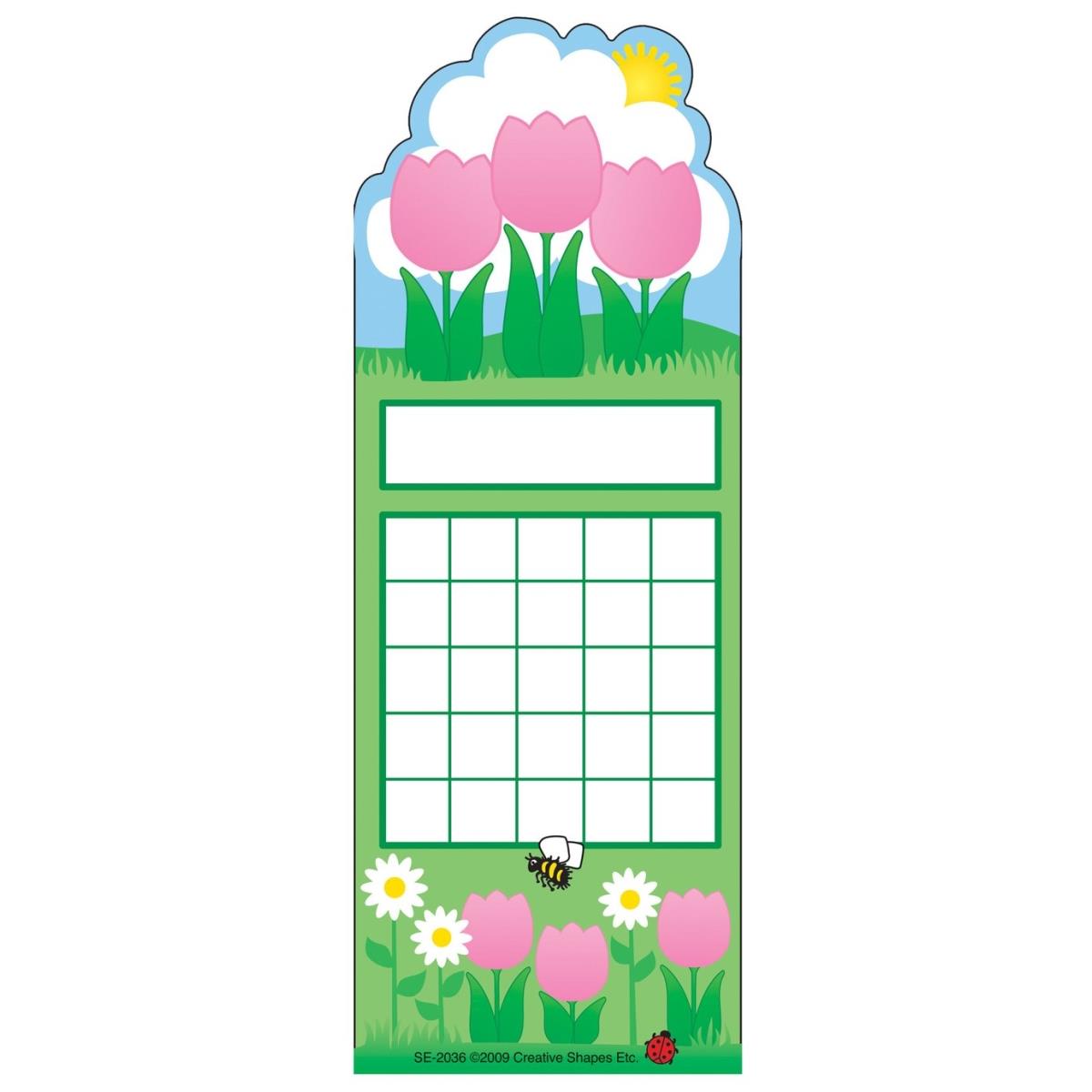 Picture of Creative Shapes Etc SE-2036 3 x 9 in. Personal Incentive Chart&#44; Spring Flower - 24 Sheets per Pack