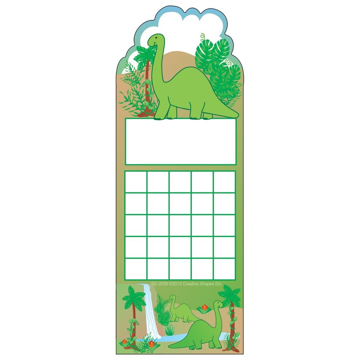Picture of Creative Shapes Etc SE-2039 3 x 9 in. Personal Incentive Chart&#44; Dinosaurs - 24 Sheets per Pack