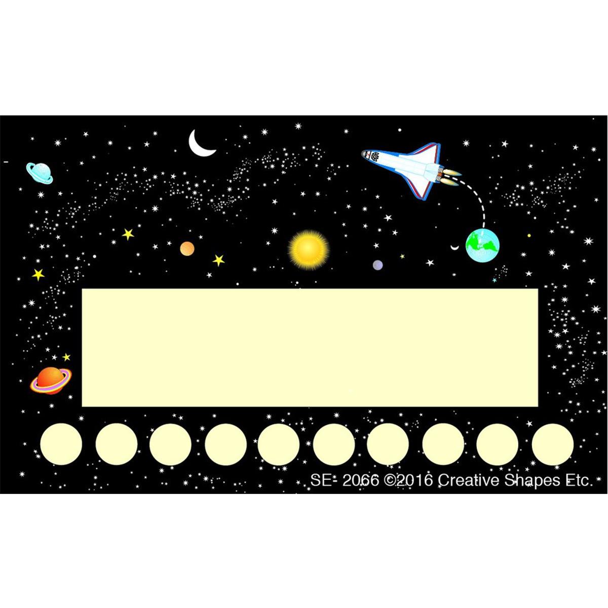 SE-2066 4 x 2.5 in. Incentive Punch Card, Space - 30 Sheets per Pack