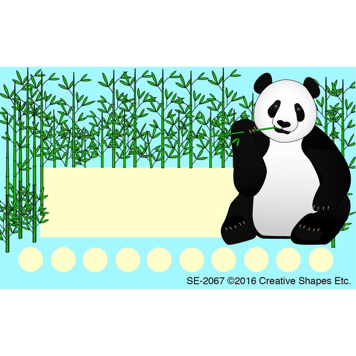 SE-2067 4 x 2.5 in. Incentive Punch Card, Panda - 30 Sheets per Pack