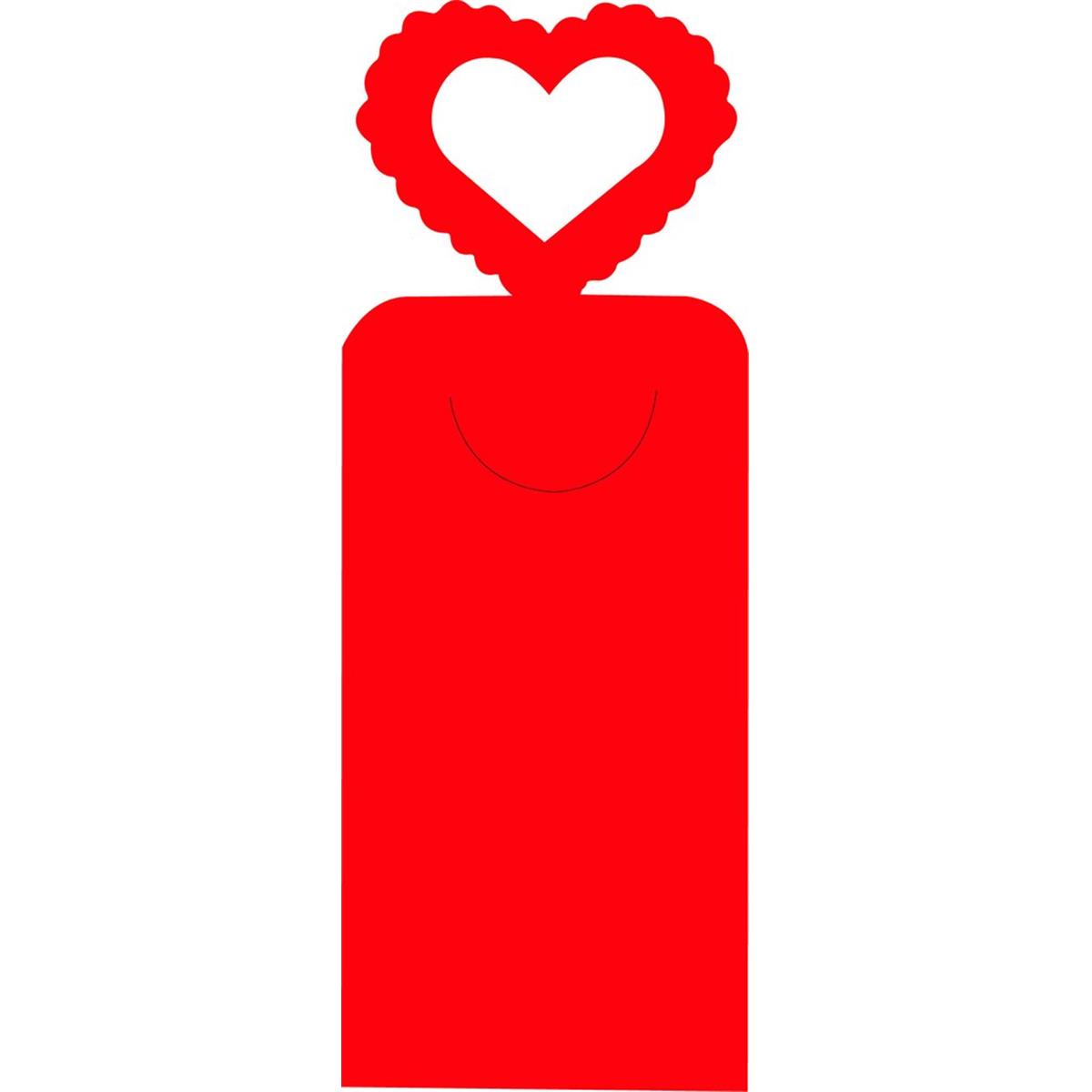 SE-2208 3 x 9 in. Die-Cut Bookmark, Heart - Pack of 24