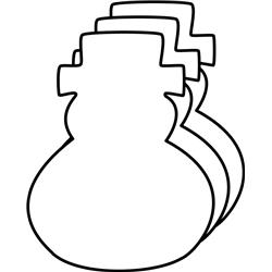 SE-2702 4.5 x 4 in. Small Single Color Magnet, Snowman - 6 Sheets per Pack