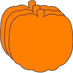 SE-2707 4.5 x 4 in. Small Single Color Magnet, Pumpkin - 6 Sheets per Pack