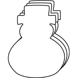 SE-2802 6 x 7 in. Large Single Color Magnet, Snowman - 4 Sheets per Pack