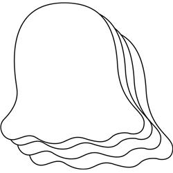 SE-2805 6 x 7 in. Large Single Color Magnet, Ghost - 4 Sheets per Pack