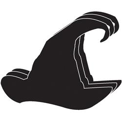 SE-2810 6 x 7 in. Large Single Color Magnet, Witch Hat - 4 Sheets per Pack
