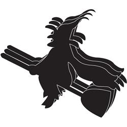 SE-2812 6 x 7 in. Large Single Color Magnet, Witch - 4 Sheets per Pack