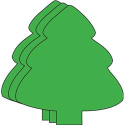 SE-2814 6 x 7 in. Large Single Color Magnet, Evergreen Tree - 4 Sheets per Pack