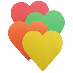 SE-2850 6 x 7 in. Large Assorted Color Magnet, Heart - 4 Sheets per Pack