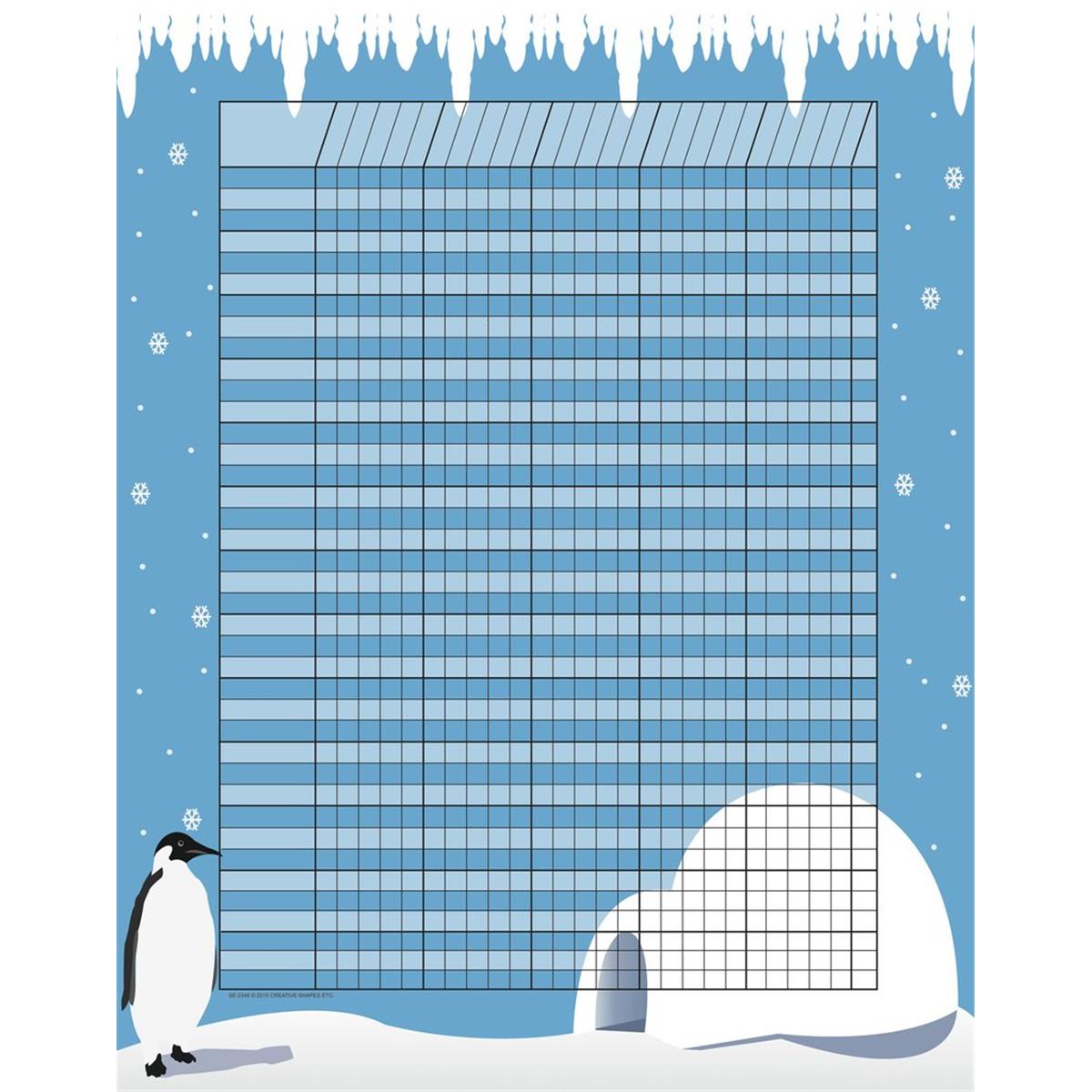 Picture of Creative Shapes Etc SE-3348 22 x 28 in. Vertical Chart Theme&#44; Penguin - January