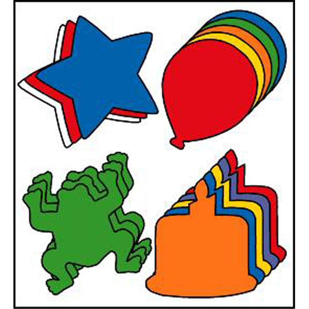 SE-4028 9 x 7 in. Small Cut-Out Grab Bag, Summer - Set of 4