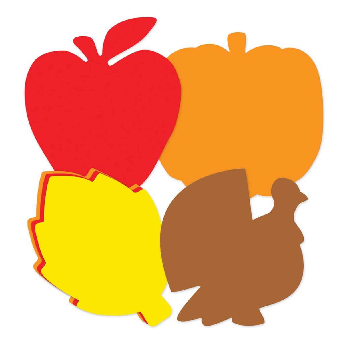 SE-4033 9 x 7 in. Large Cut-Out Grab Bag, Fall - Set of 4