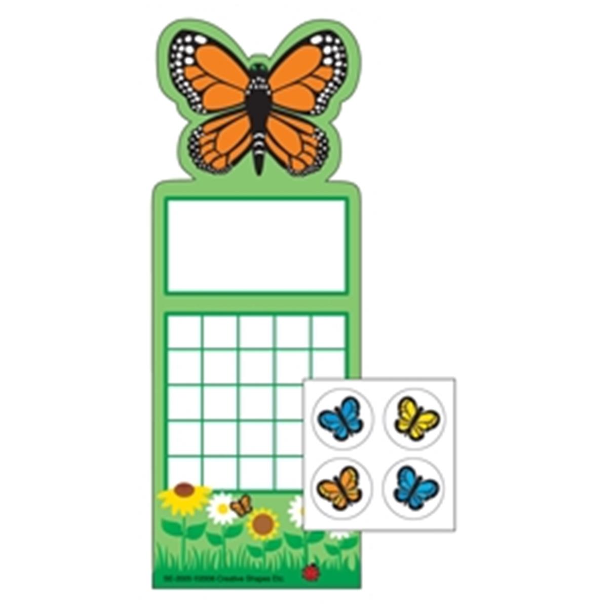 SE-4064 3 x 9 in. Incentive Sticker Set, Butterfly - 6 Sheets per Pack & 288 Count