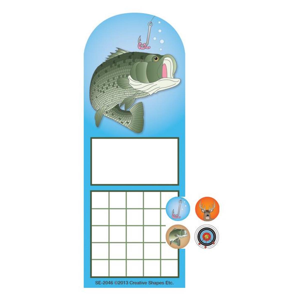 SE-4082 3 x 9 in. Incentive Sticker Set, Bass - 6 Sheets per Pack & 288 Count