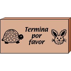 Picture of Creative Shapes Etc SE-5527 1.5 x 2 in. Teachers Stamp Spanish&#44; Termina Por favor - Please Finish