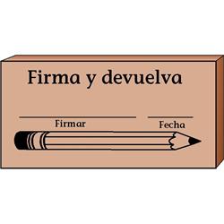 Picture of Creative Shapes Etc SE-5534 1.5 x 2 in. Teachers Stamp&#44; Firma y Devuelva - Please Sign & Return