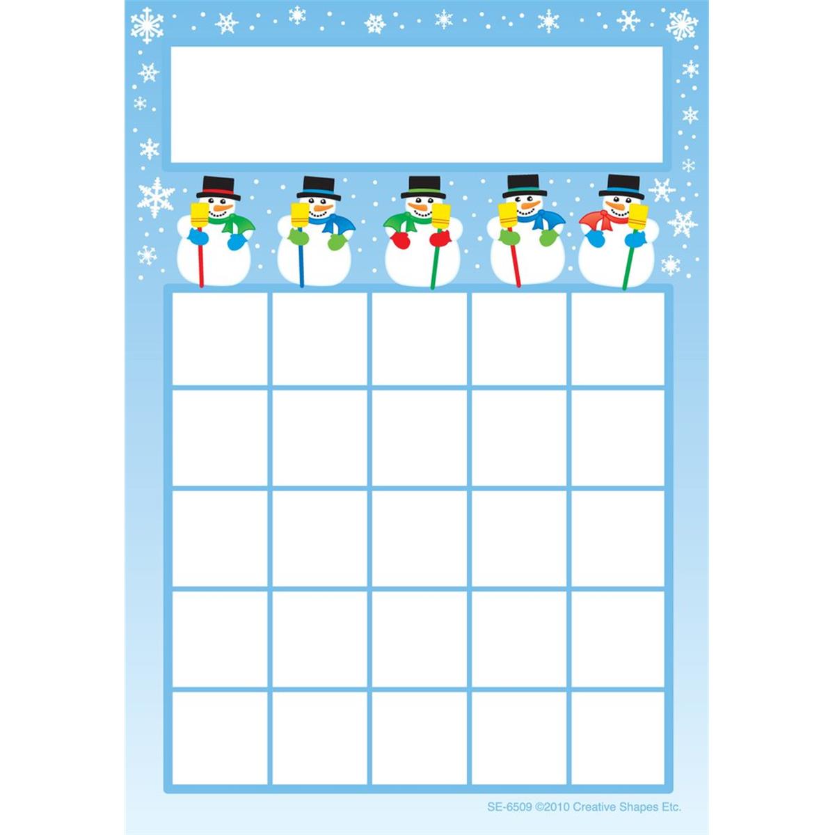 SE-6509 3.5 x 5 in. Progress Pads, Snowmen - 35 Sheets per Pack