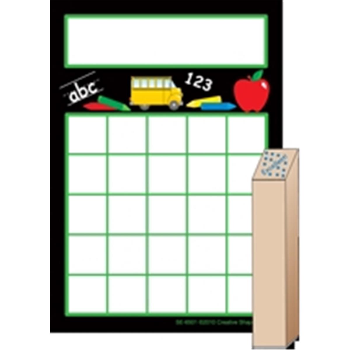 SE-6515 3.5 x 5 in. Progress Pads & Stamp Set, School Days - 35 Sheets per Pack