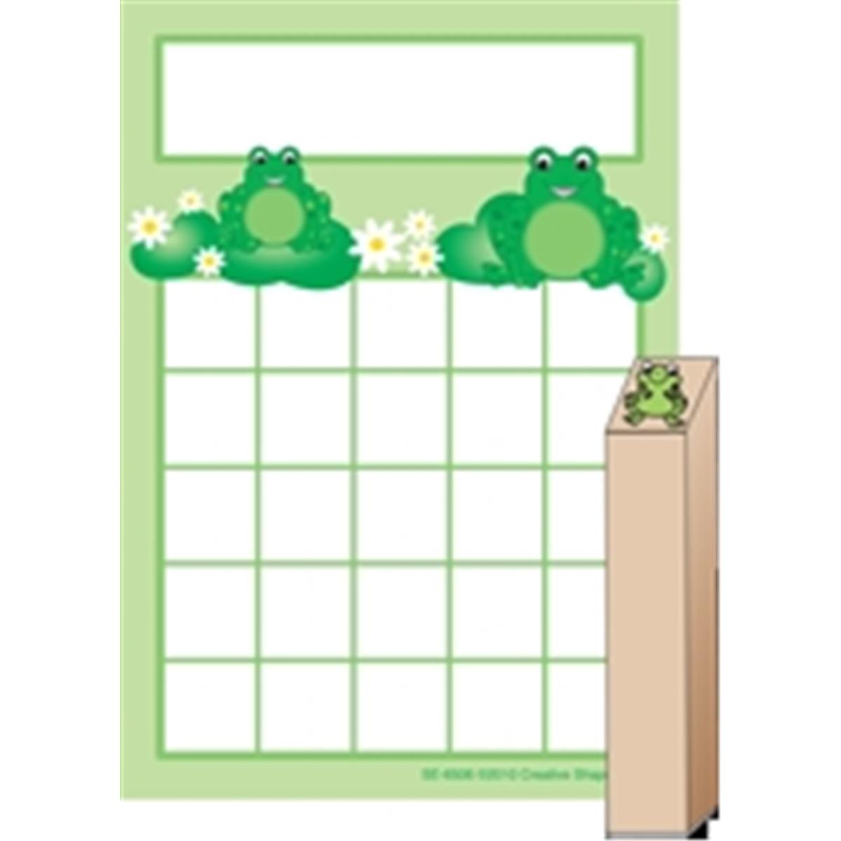 SE-6519 3.5 x 5 in. Progress Pads & Stamp Set, Frogs - 35 Sheets per Pack